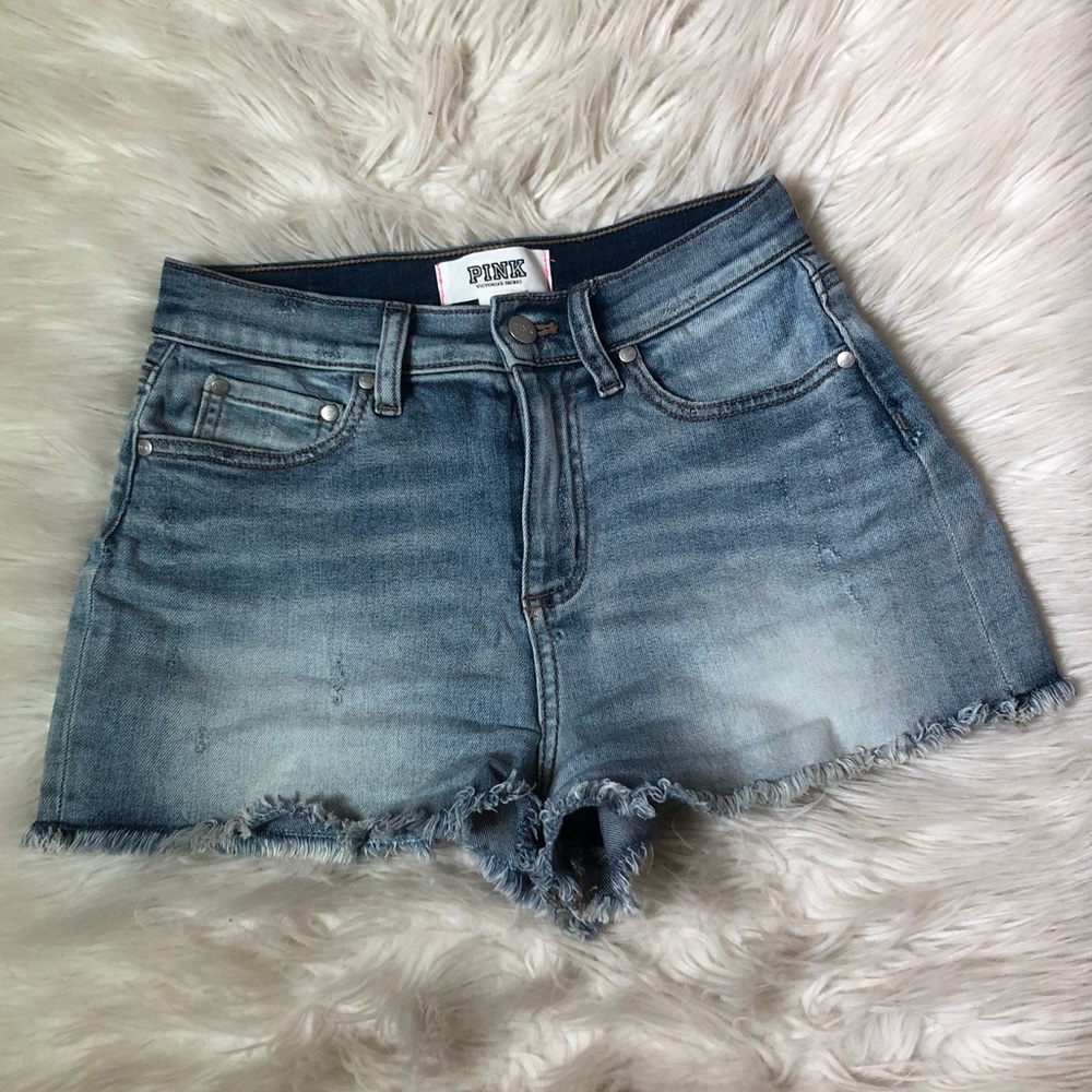 PINK denim shorts